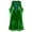 Green, variant on Women's Medieval Gothic Punk Swing Dress with Sleeves & Corset Detail, Square Neck Cocktail Party Clothes