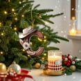 thumbnail image 5 of 26 Letters Western Christmas Ornament Cowboy Ornament for Christmas Tree Personalized Acrylic Monogram Hanging Decoration Western Theme Party Decor for Xmas Tree Farmhouse Home Decor, Letter C, 5 of 6