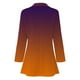 thumbnail image 4 of Moda mujer traje de negocios Color sólido costura Plaid impreso manga larga cárdigan abrigo Top Fridja hkj3677, 4 of 4