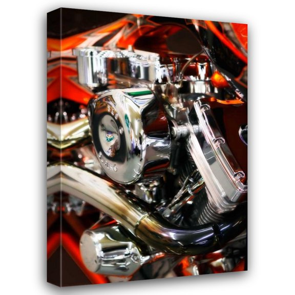 Alan Hausenflock 13x18 Gallery Wrapped Canvas Wall Art Titled - Custom Chopper I