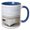 Blue/White, variant on 3drose, Lonely Rowing Boats on a Calm Beach, 15oz Two-tone Yellow Mug