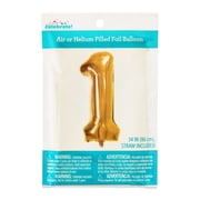 34 Gold Number 1 Foil Balloon, by Way To Celebrate