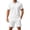 White&1080, variant on CONFREE Mens 2 Peice Shorts Sets Casual Men's Summer Outfits Set Solid Buttons Polo Shirts Shorts Beach Vacation Outfits for Men