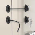 thumbnail image 1 of 2 Pack Refrigerator Door Locks，Freezer Door Locks，File Drawer Cabinet Locks by REZIPO Black with 4 Keys, 1 of 7
