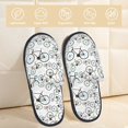 thumbnail image 2 of Fotbe Bicycle Pantuflas Peludas para Mujer con Estampado, Zapatillas de Peluche, Zapatos de Invierno para Casa, Uso Interior y Exterior-Medium, 2 of 8