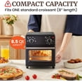 thumbnail image 4 of Elite Gourmet EAF0851B 8.5Qt. Capacity Air Fryer Oven with Time and Temperature Controls, 800-Watts, Includes Recipes, Black, 4 of 8