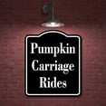 thumbnail image 2 of Pumpkin Carriage Rides BLACK Aluminum Composite Sign - 20"x24", 2 of 8