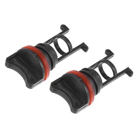 Unique Bargains 2 Pcs Kayak Drain Plug Nylon Thread Drain Stopper for Kayak Boat Canoe Dinghy Black