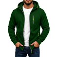 thumbnail image 2 of Vxararl Zip Up Hoodies for Men Tactical Jackets with Zipper Pockets Long Sleeve Sweatshirt Casual Fashion Sports Hooded Jacket Tops Zip Up Hoodie Men Green XL, 2 of 4