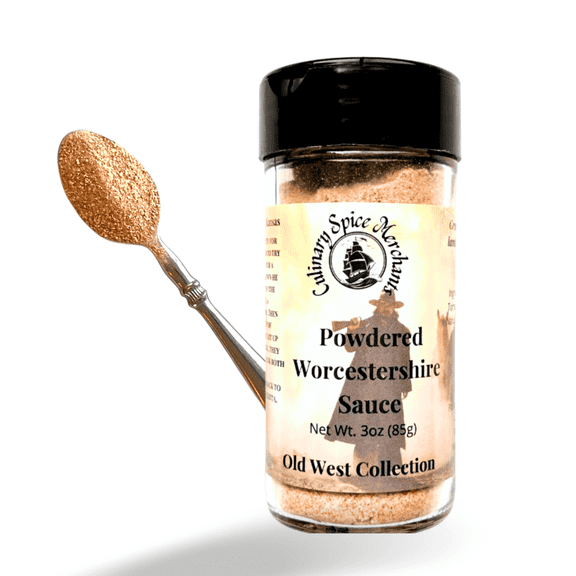 Powdered Worcestershire Sauce from Culinary Spice Merchants | Outstanding Seasoning for Steak, Chicken, Seafood, Popcorn, Pasta, Soup | 3oz
