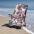 thumbnail image 4 of Cute Flamingo Girly Printed Microfiber Sand Free Pool Towel Lightweight Oversized Quick Dry Absorbent Compact Travel Must Have for The Swimming, Yoga, Camping, Summer Cruise Shi, 4 of 8