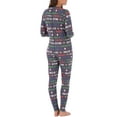 thumbnail image 3 of Fruit of the Loom Women's & Women's Plus Christmas Printed Thermal Ribbed Union Suit Pajama, 3 of 5