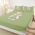 thumbnail image 4 of Manfei Cute Bowknot Goblet Bed Sheets,Pink Girly Bowtie Full Size Sheets,4pcs,1 Flat Sheet,1 Fitted Sheet and 2 Pillowcases, 4 of 6
