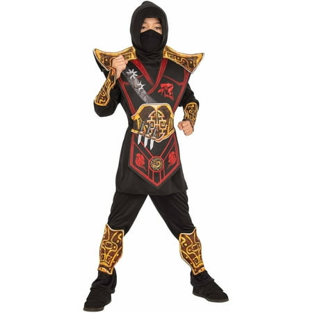 Black Battle Ninja Child's Costume, Small (4-6)