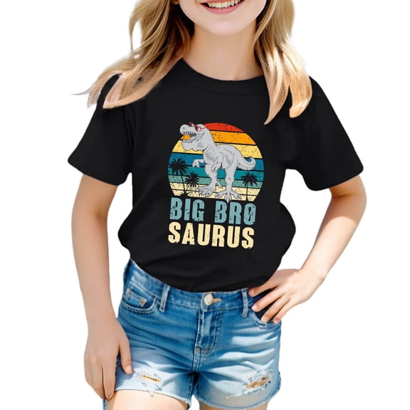 MUXiin Girls Tops Size 14-16 Cute Animal Print Crew Neck Preppy Short Sleeve T Shirt Comfortable Back To School Pullover Tops Boys' Tops, Tees & Shirts Kids Summer Clothing