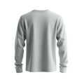 thumbnail image 6 of Men's Trendy Henley Shirts Long Sleeve Crew Neck with Button Pullover Cotton Solid Color Slim Fit Athletic T-Shirt (3XL, Gray), 6 of 6
