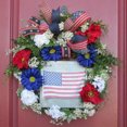 thumbnail image 6 of 4th of July Patriotic Wreath, 17.7in Memorial Day Wreaths for Front Door Garland, Red White Blue Artificial Floral Wreath, Independence Day Wreath Home Decor, 6 of 10