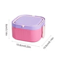 thumbnail image 3 of Plastic Lunch Box Suitable For Microwave Oven Food Grade Square Fresh Keeping Box With Lid For Meal Prep, 3 of 5