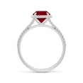 thumbnail image 2 of Angara Natural 1.4 Ct. Ruby Solitaire Ring in 14K White Gold for Women (Ring Size: 3), 2 of 9