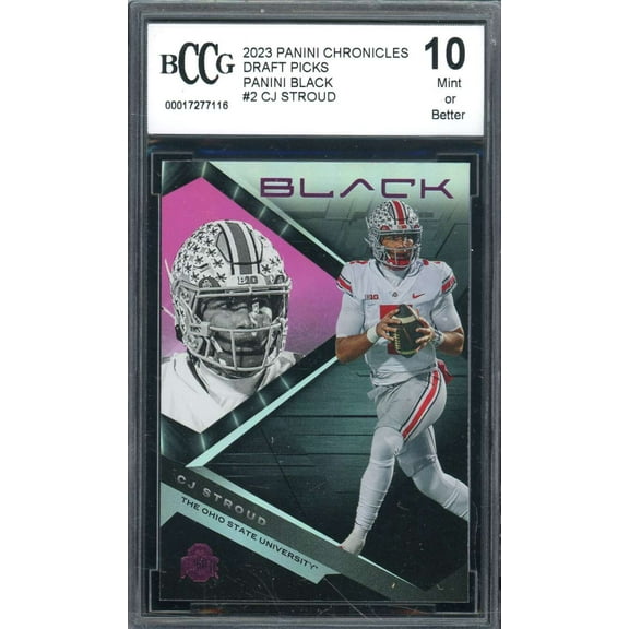 C.J. Stroud Rookie Card 2023 Chronicles DP Panini Black #2 BGS BCCG 10