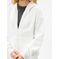 thumbnail image 5 of Basic Oversized Zip-Up Sweatshirt Hooded Long Kangaroo Pocket, 5 of 6