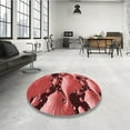 thumbnail image 4 of Ahgly Company Machine Washable Indoor Round Transitional Red Area Rugs, 8' Round, 4 of 7