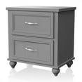 thumbnail image 5 of Furniture of America Elias Contemporary Wood 2-Drawer Nightstand in Gray, 5 of 5