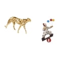 thumbnail image 5 of Dualoai Golden Cheetah Clown Animal Sculpture Decorative Table Centerpiece Unique Figurine Statue Ornament for Office Home Dining Room Decor Gift, 5 of 8