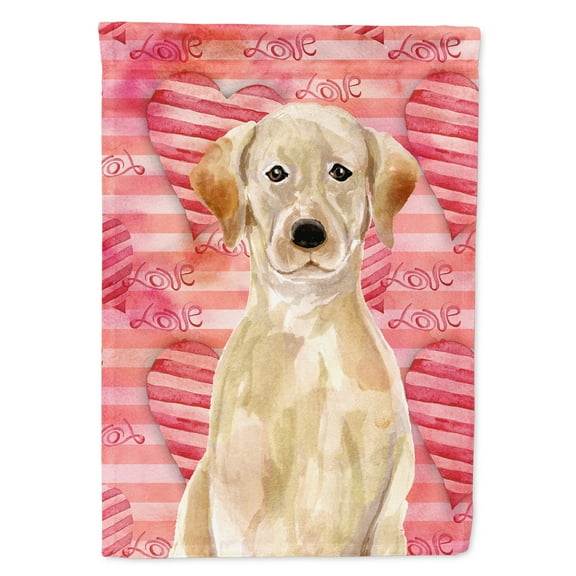 Yellow Labrador Love Garden Flag