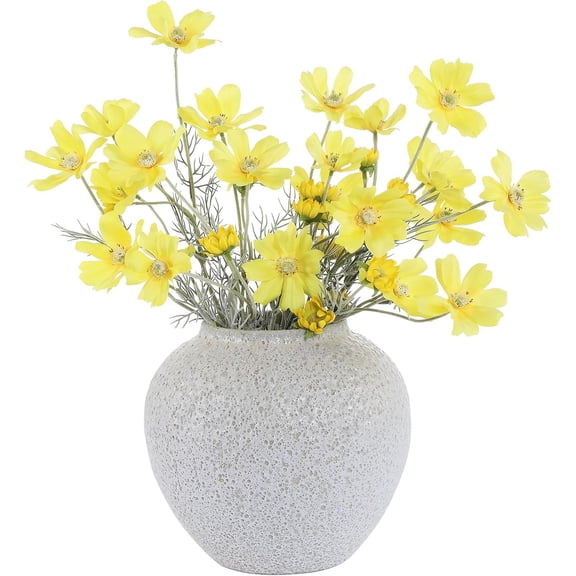 8 Pcs Artificial Cosmos Silk Flowers, Fake Floral Plants for Wedding Bouquets Table Centerpieces Home Kitchen Garden Party Decor(Yellow)