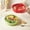 Green Red, variant on Hauiodp Divided Serving Tray with Lid, Portable Snack Container Platter, Round Reusable Snack Nuts Containers, Party Platter for Candy, Appetizer, Snack, Fruit, Veggie, Parties