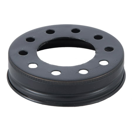 

B&P Lamp® Satin Black Mason Jar Lid For Phenolic Socket with Ring