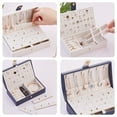 thumbnail image 3 of Caja de joyería portátil de PU para pendientes, collares, anillos, caja de almacenamiento para pendientes, caja de joyería para guardar pendientes, 3 of 6