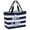 Navy Blue Light Blue White, variant on Navy Blue Striped Beach Bag for Women, Large Breathable Mesh Beach Tote Bag, Blue Anchor Nautical Farmhouse Sandproof Lightweight Travel Bags for Vacation Picnic Swimming Pool 15.7"x15.7"x9.1"