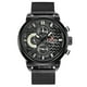 thumbnail image 1 of NAVIFORCE Reloj de pulsera resistente al agua con calendario y correa de malla para hombre (negro), 1 of 4