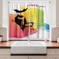 thumbnail image 2 of Ambesonne Vintage Kitchen Curtains, London Fashion Lady, 55"x30", Multicolor, 2 of 3