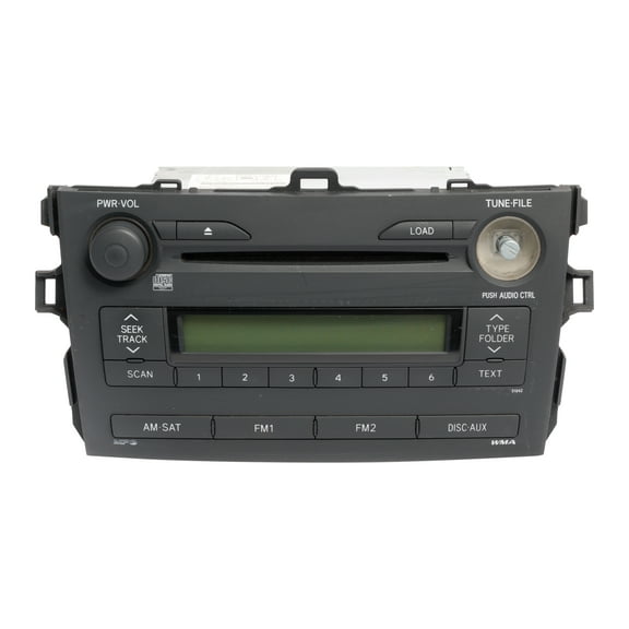 Restored 2009 Toyota Corolla AM FM Radio Single Disc CD MP3 Player 86120-12B40 Face 51842 (Refurbished)