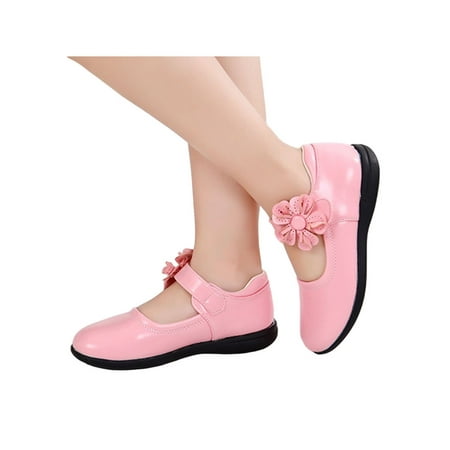 

Colisha Children Leather Shoes Flower Princess Girls Party Flats Kid Shoes
