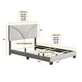 thumbnail image 7 of Boyd Sleep Cornerstone Off White Linen Queen Size Upholstered Platform Bed Frame with Adjustable Headboard, Qualified Box Spring or Foundation Required for Use, 7 of 7