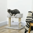 thumbnail image 2 of PawHut Cat Tower, Cat Tree Condo with Sisal Scratching Posts, Light Grey, 2 of 10