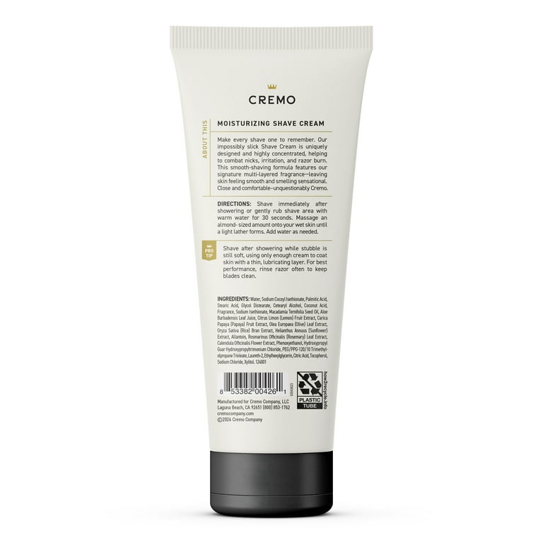 Cremo Superior Sandalwood Shave Cream, 6 Fl. Oz., Fights Razor