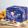 thumbnail image 4 of HELLHERO Cartoon Axolotl Print Toaster Cover Adjustable, 2 Slice Dustproof Bread Machine Cover, Universal Fit for Small Kitchen Appliances Protector, 4 of 8
