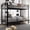 Black/Brown, variant on Amolife Twin over Twin Size Metal Bunk Bed with Removable Ladder, Used as Bunk Bed or Two Twin Beds, Full-Length Guardrail, Black