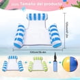 thumbnail image 2 of Juegos de Hamaca Inflable 4 en 1, 2 Piezas Plegable Flotador Piscina con Bomba de Aire, Hamaca Flotante Piscina con Pelotas de Playa, Juguetes sillón Flotante para Piscina, 2 of 4