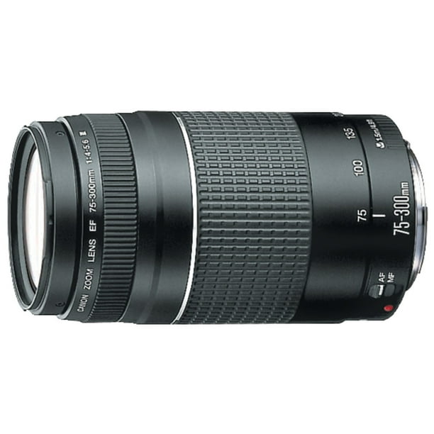 Canon Ef 75 300mm F 4 5 6 Iii Telephoto Zoom Lens For Canon Slr Cameras Black Refurbished Walmart Com
