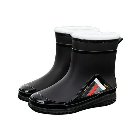 

Jungdeepe Unisex Fashion Rain Boots Womens Mid Calf Rain Boots Size 11 Women s Refined Short Rain Boots Rubber Rain Boots for Women Wide Non Shoes Rain Boots for Women Low Heel