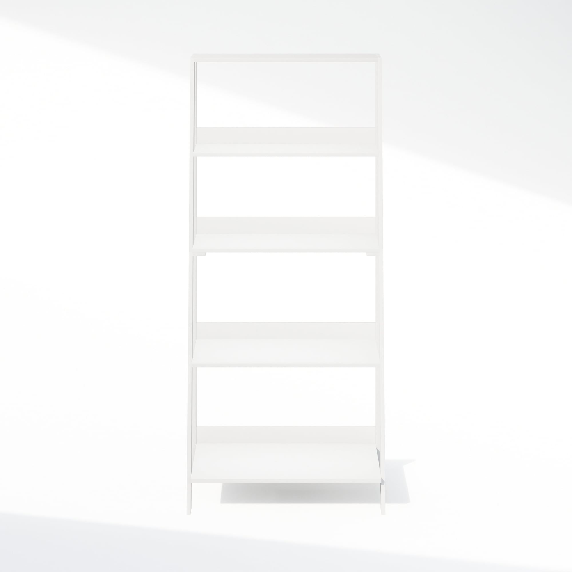 Furinno Ladder Bookcase, Bookshelf, Display Shelf, 5-Tier, White