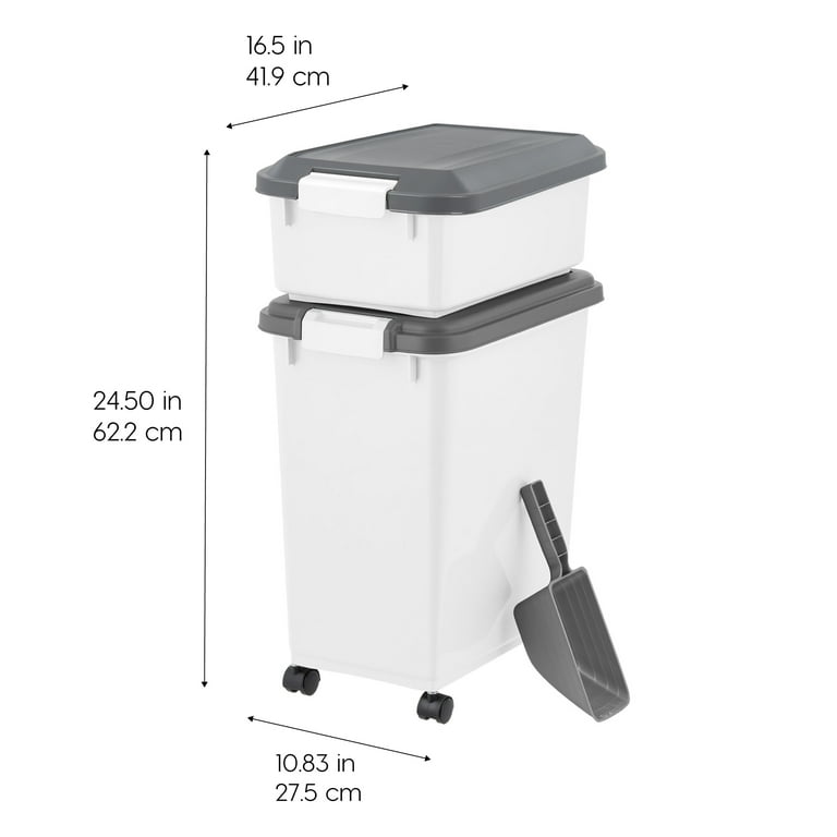 IRIS USA Airtight Pet Food Storage Containers, 41 Lb Set photo 2