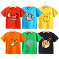 thumbnail image 2 of Colourful T-shirts Anime Cartoon Pikachu Gengar Printed Top Casual Clothes Winter Warm Bottom Shirt Kids Birthday Gifts, 2 of 5