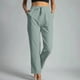 thumbnail image 2 of Pantalones largos hasta los tobillos de algodón y lino para mujer, pantalones elásticos informales con bolsillos, pantalones largos Fridja  alkflakhf34002, 2 of 8